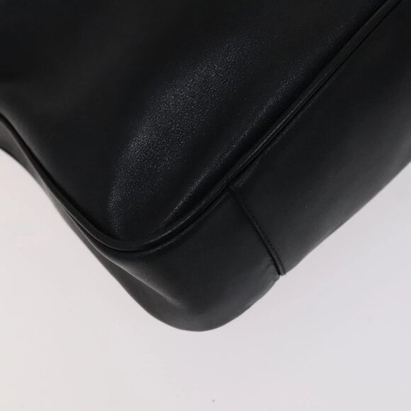 GUCCI Bamboo Hand Bag Leather 2way Black 001 1638 Auth 114458 - Picture 12 of 16